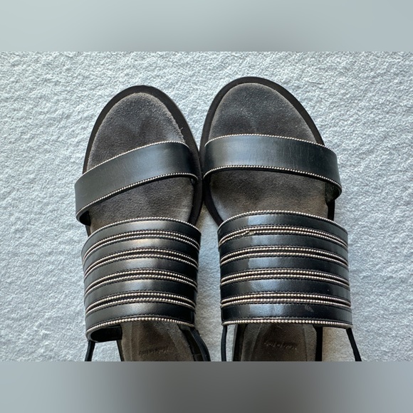 SOLD  CUCINELLI womens Sandals Black Metallic Beaded Leather Slide 37 US 7‎ - Picture 8 of 11